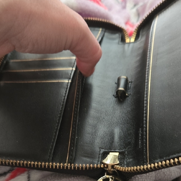 Coach Black Leather Agenda Planner Zip Closure - Picture 3 of 4
